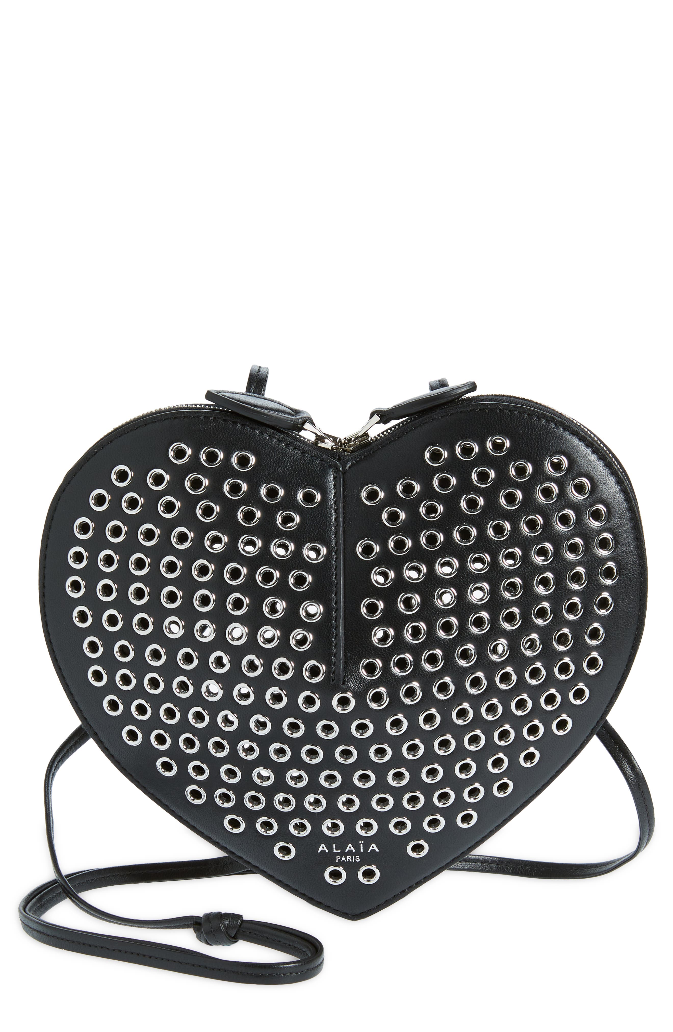 ALAÏA, 'LE COEUR' HEART SHAPED CALFSKIN LEATHER CROSSBODY BAG, Women