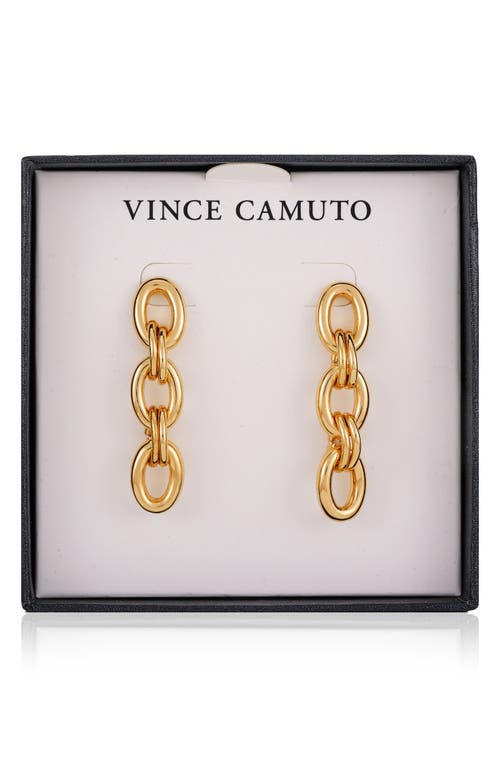 Vince Camuto Link Earrings In Gold Tone