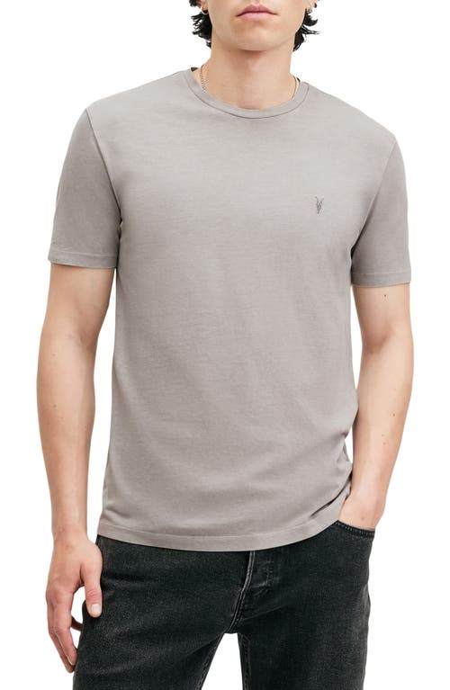 Allsaints Ossage Cotton Crewneck T-shirt In Gray