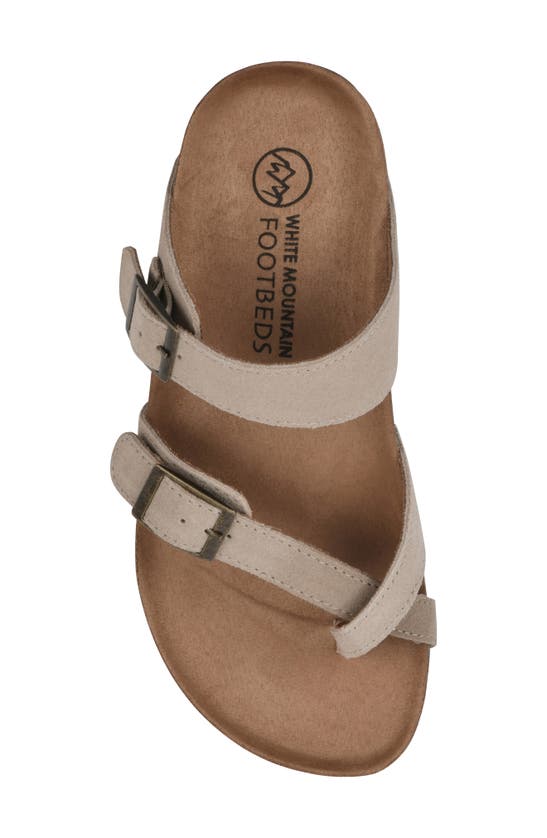 Shop White Mountain Footwear Gracie Double Buckle Sandal In Sandal Wood/ Suede