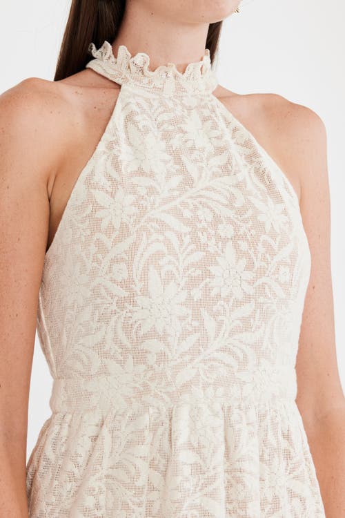 Shop Eddy Ilona Midi Dress In Ivory Crochet Lace