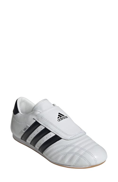 Adidas Originals Taekwondo Sneaker Quilted Rubber Sole Stripes In White/black/gum