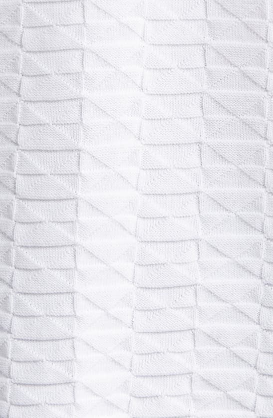 Hugo Boss Hugo Spato Cotton Jacquard Sweater Polo In White