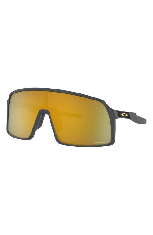 Oakley 60mm Rectangular Sunglasses In Matte Carbon/prizm 24k