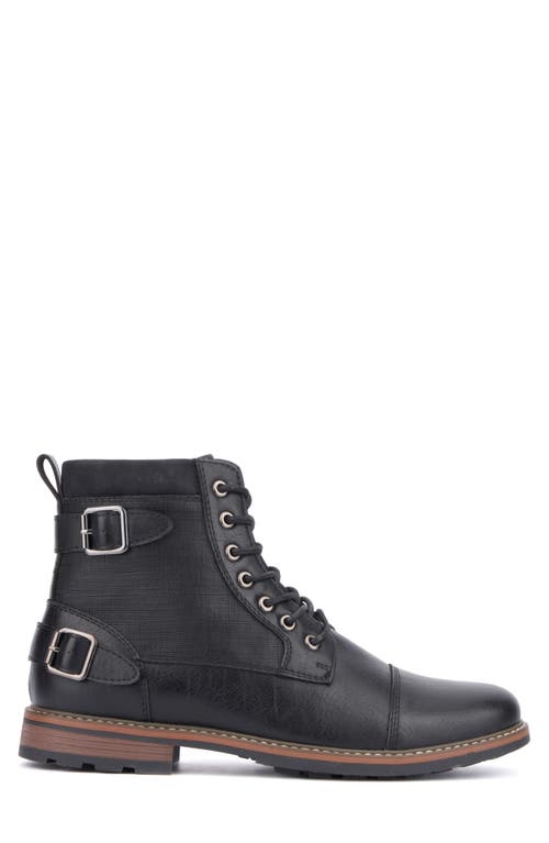 Reserve Footwear Emmett Cap Toe Boot In Black
