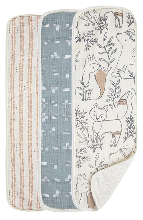 CRANE BABY 3-Pack Cotton Baby Burp Cloth Set in / at Nordstrom