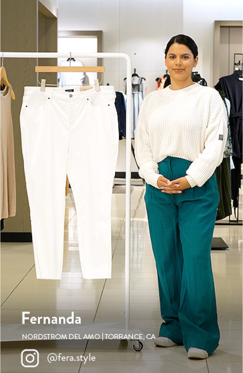 Alina High Waist Raw Hem Skinny Jeans, sales video thumbnail