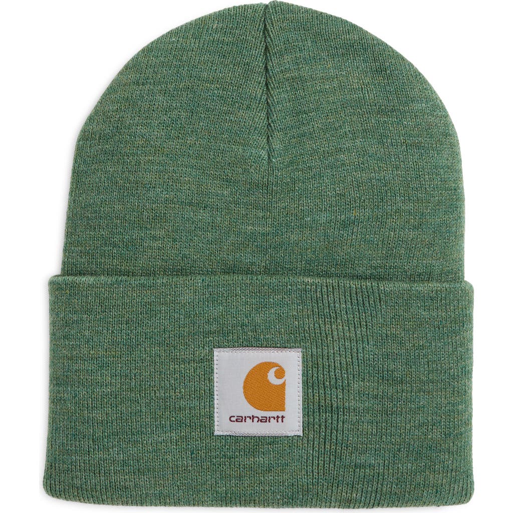 Carhartt Work In Progress Heather Knit Watch Hat in Duck Green Heather
