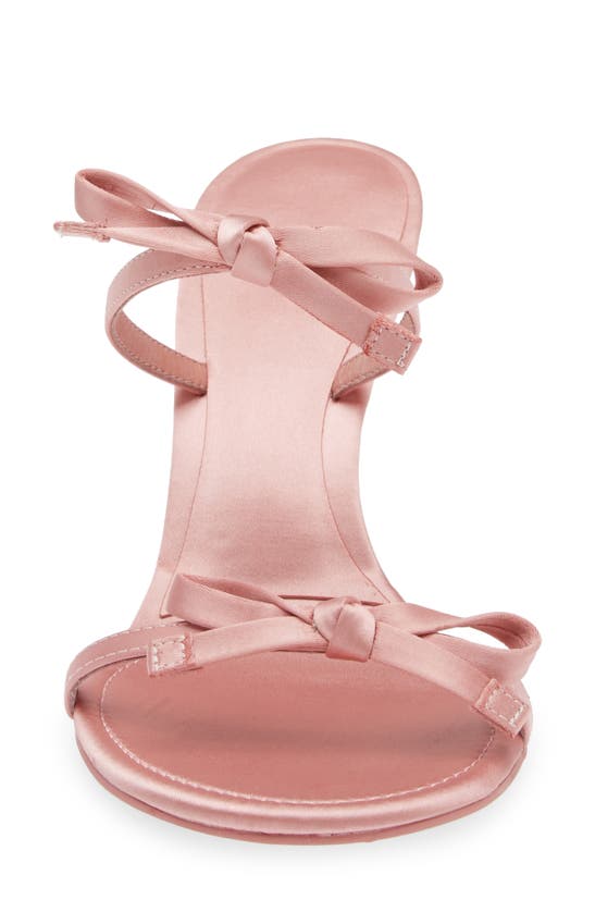 Shop Jeffrey Campbell Bow Bow Sandal In Blush Satin Gold