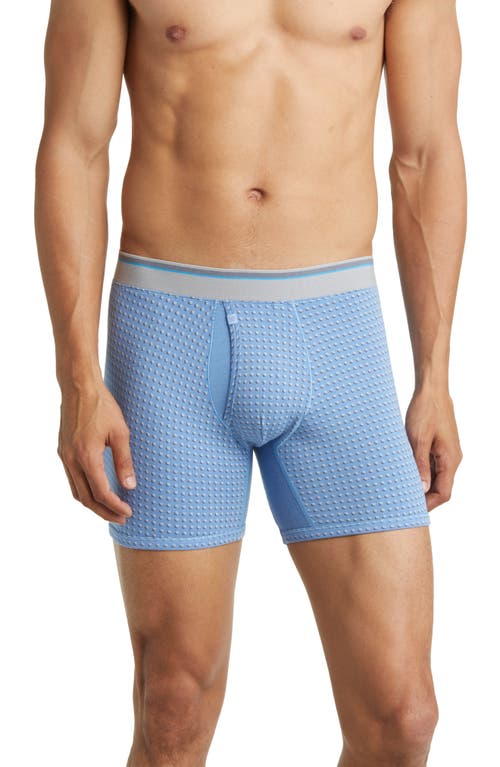 Mack Weldon 18-Hour Jersey Boxer Briefs in Shadow Dot Light Blue