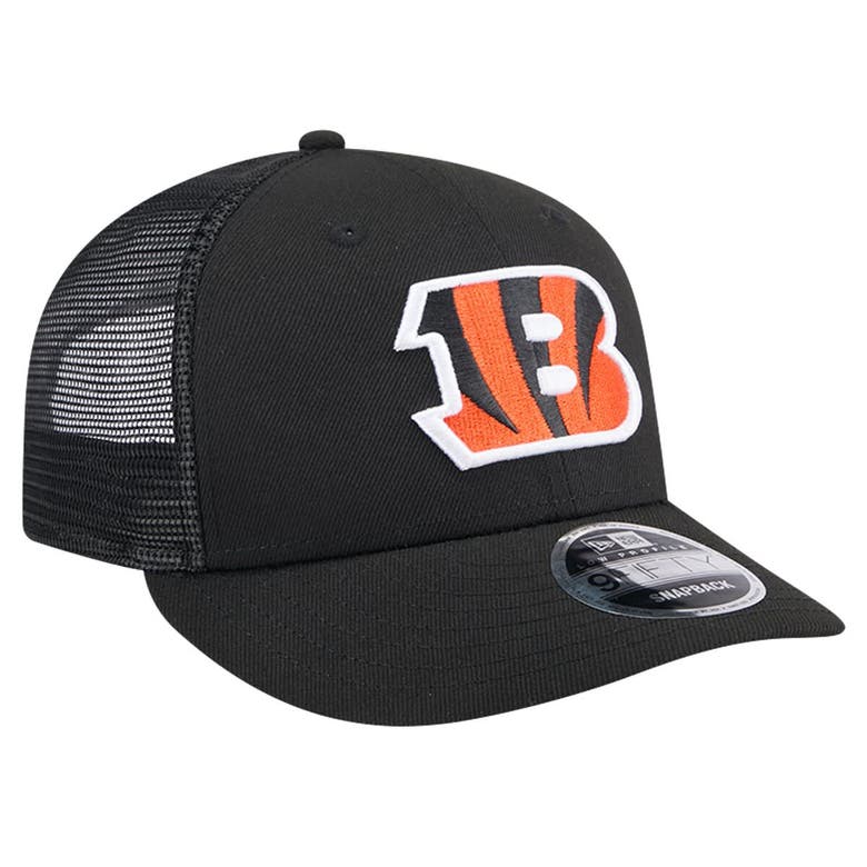 Shop New Era Black Cincinnati Bengals  Main Trucker Low Profile 9fifty Snapback Hat