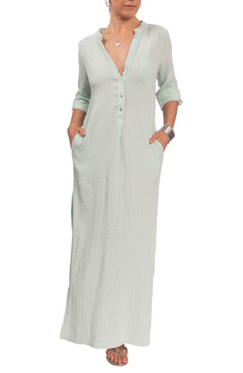 Everyday Ritual Tracey Cotton Caftan in Mint