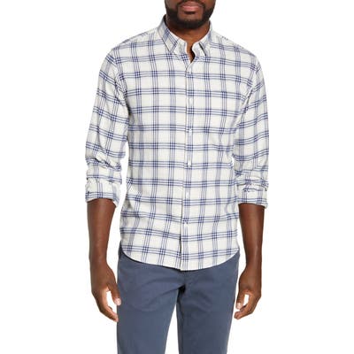 Bonobos Slim Fit Plaid Button-Up Flannel Shirt, White