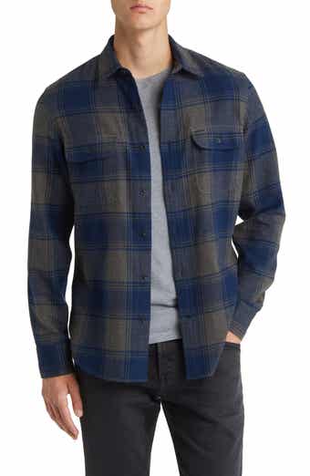 Schott NYC Plaid Cotton Flannel Shirt - Spruce - Weitzenkorns