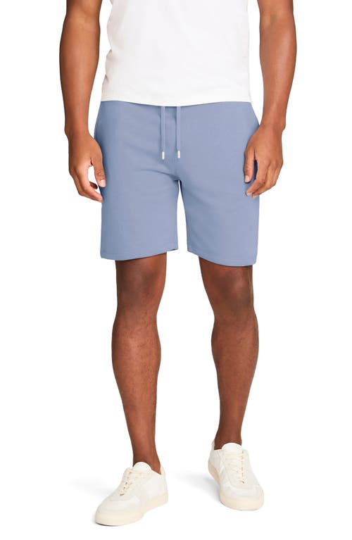 French Terry Drawstring Shorts in Country Blue