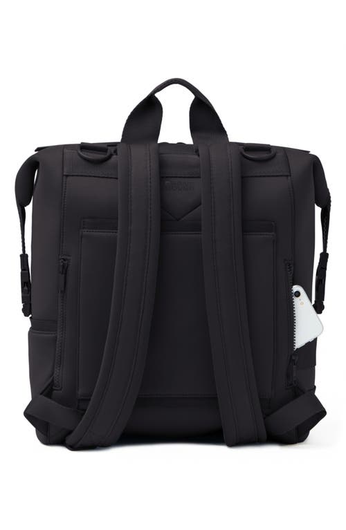 Shop Dagne Dover Indi Large Water Resistant Scuba Knit Diaper Backpack In Onyx