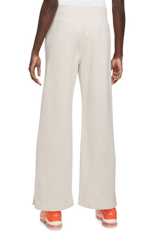 Shop Nike Sportswear Phoenix High Waist Wide Leg Sweatpants In Lt Orewood Brn/sail