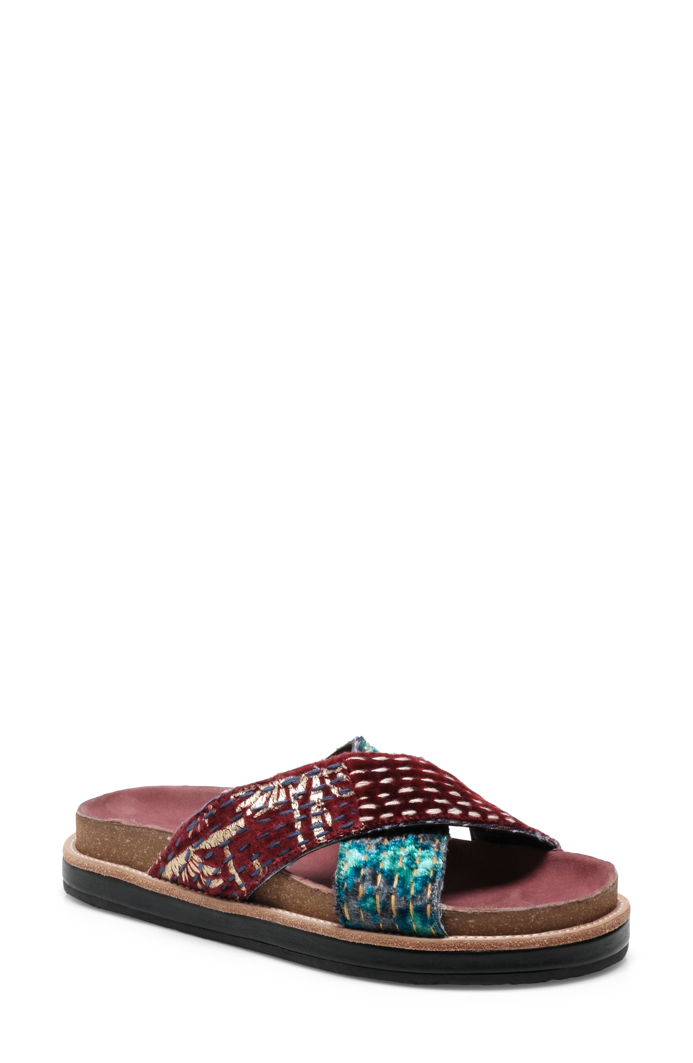 maroon sandals