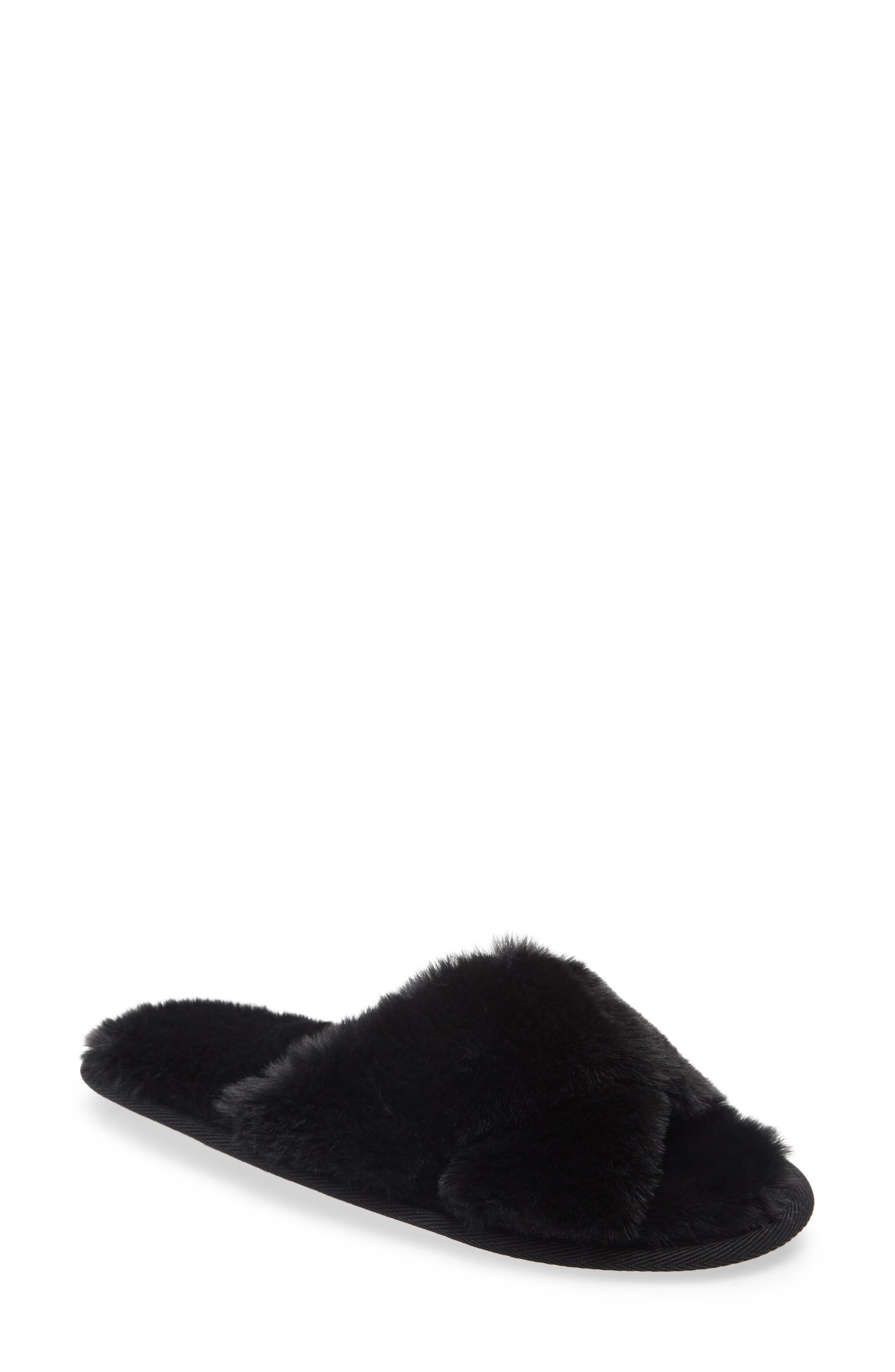 Nordstrom fur slippers Clearance