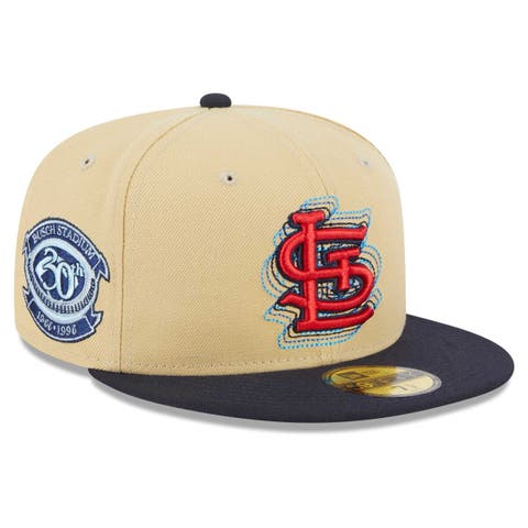 St. Louis Cardinals New Era Hat Red Silver All Over Logo Print