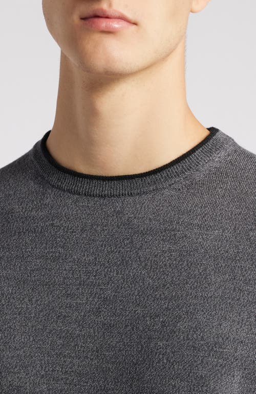 Shop Canali Mélange Wool Sweater In Grey