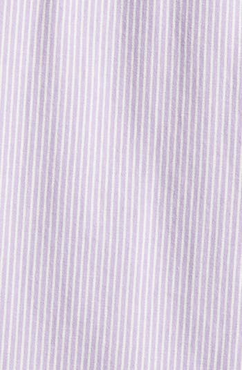 Dressmaking Cotton Denim Hickory Stripe - Pink and White