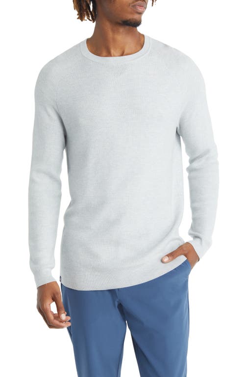 Mizzen+Main Cassady Crewneck Sweater in Light Gray Solid