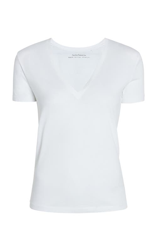 Shop Another Tomorrow V-neck Tee In White