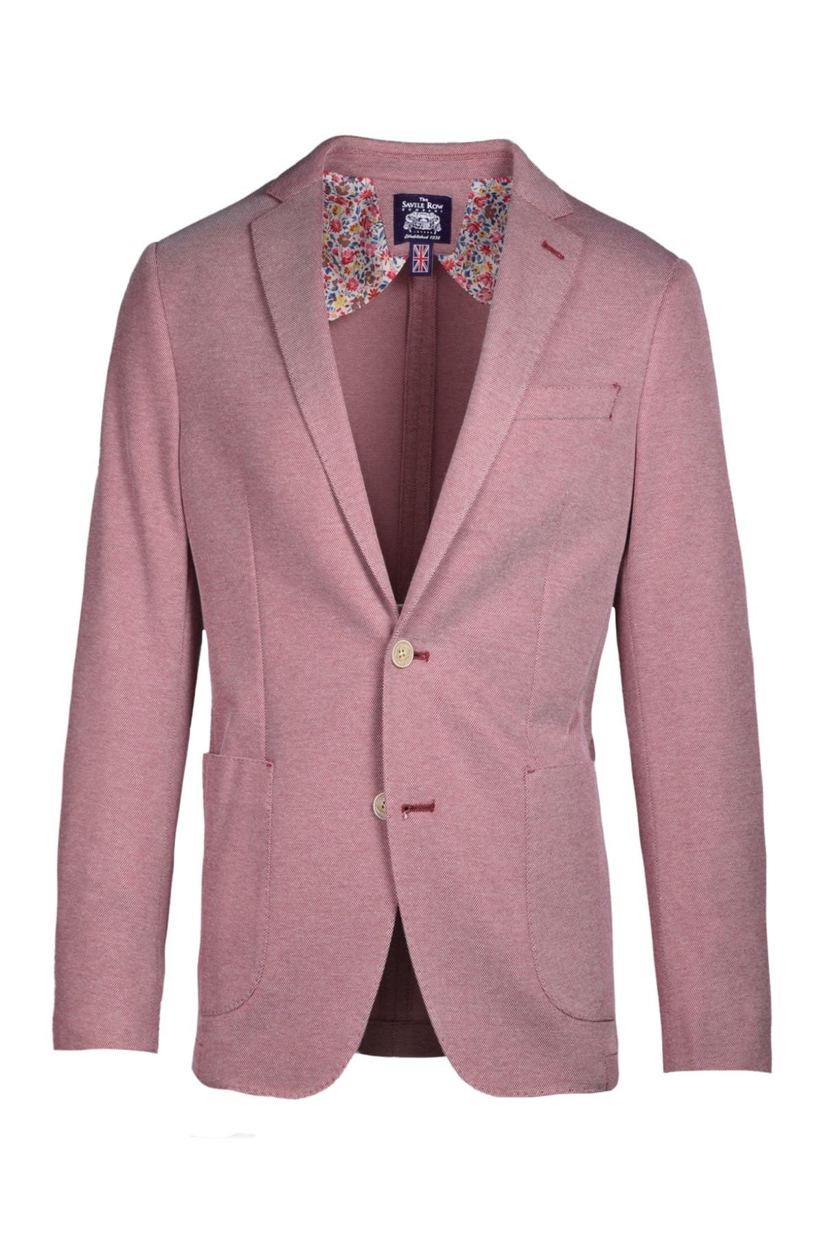 pink knit blazer