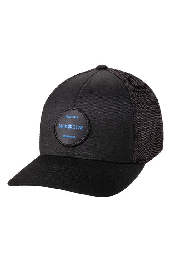 Black Clover Engraved Trucker Snapback Hat In Black