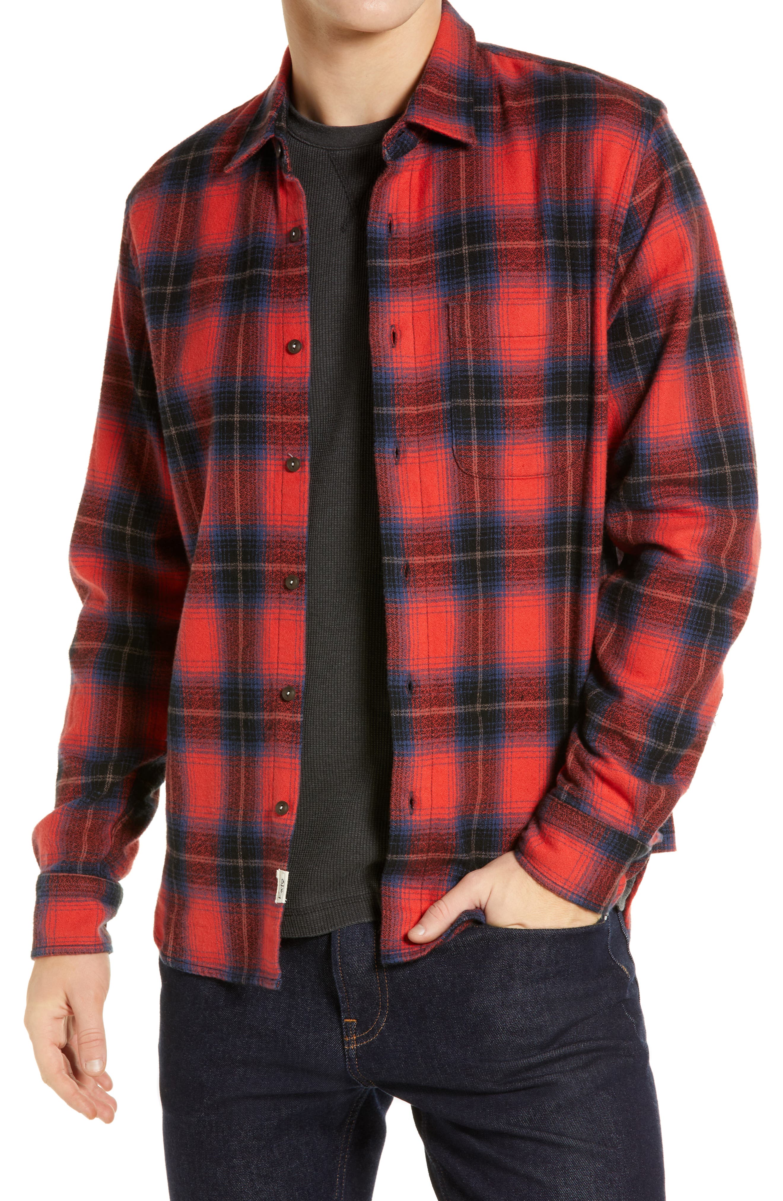 red flannel coat