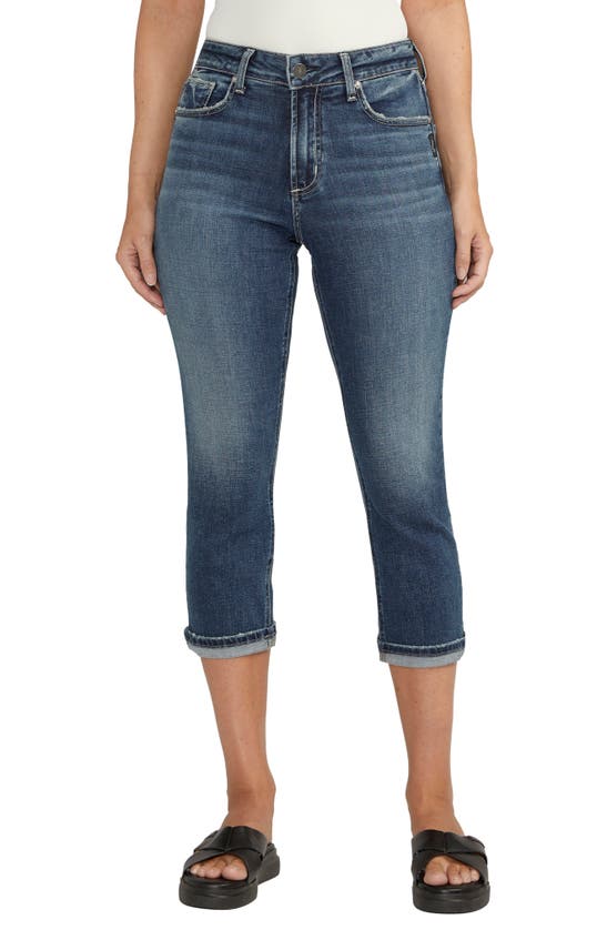 Shop Silver Jeans Co. Avery Crop Jeans In Indigo