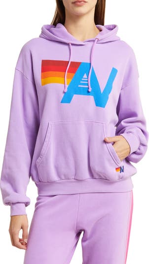AVIATOR NATION RELAXED PULLOVER HOODIE - NEON PINK