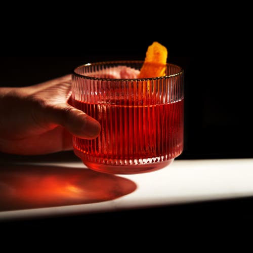 Viski Meridian Crystal Lowball Tumblers In Clear