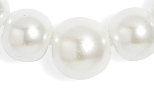 Shop Nordstrom Graduated Faux Pearl Necklace In White- Gold