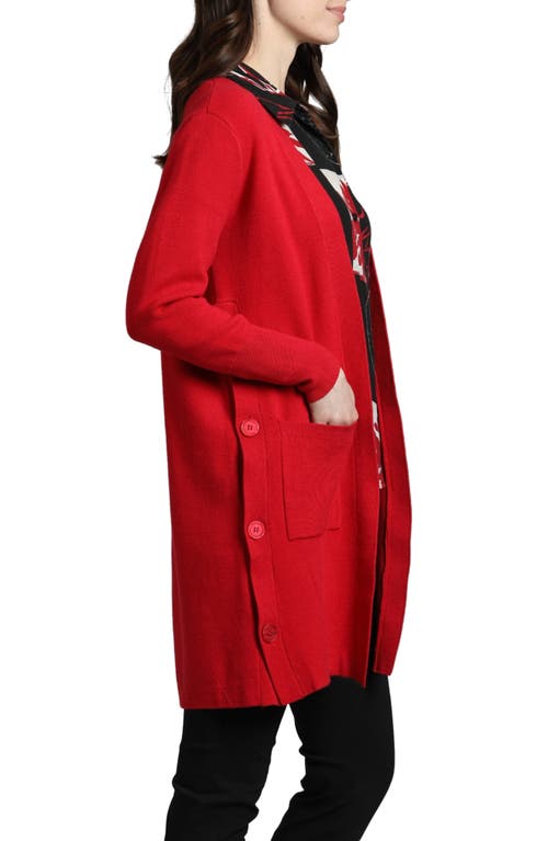 Shop Apny Side Button Duster In Red