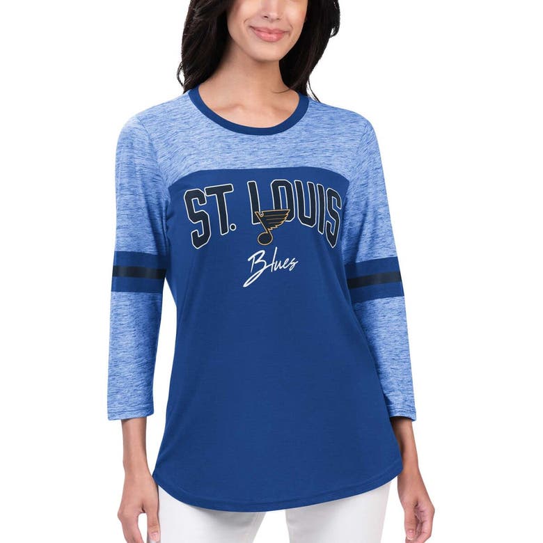 Shop G-iii 4her By Carl Banks Blue St. Louis Blues Play The Game 3/4-sleeve T-shirt
