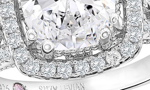 Suzy Levian White Sterling Silver White Cubic Zirconia Engagement Ring In White