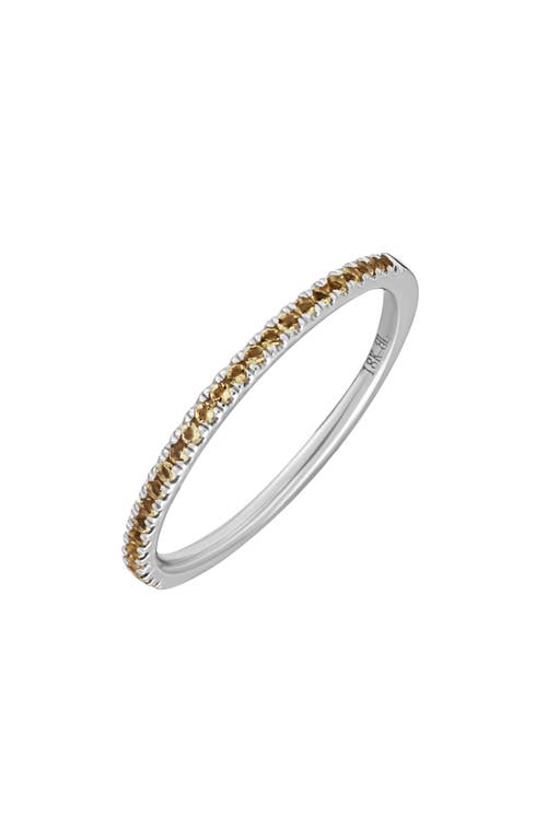 Citrine Stackable Ring in White Gold/Citrine