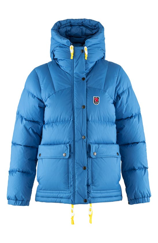 Fjall Raven Expedition Hooded Down Lite Jacket In Blue