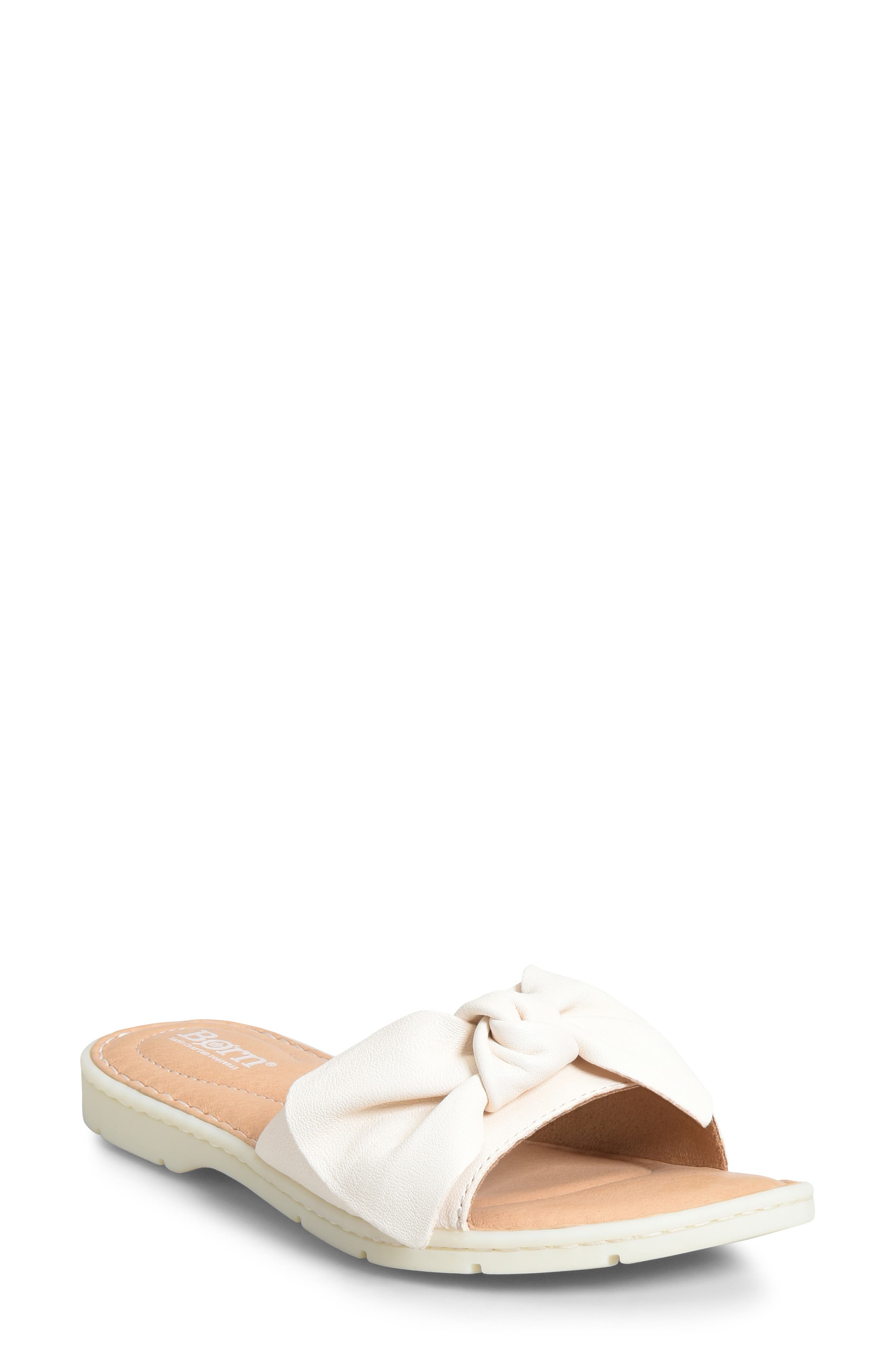 B?rn Teton Knotted Slide Sandal, White