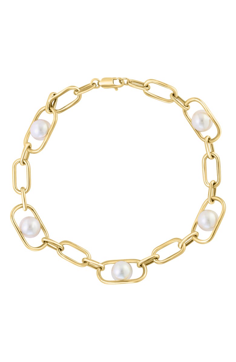 Eternity Freshwater Pearl Chunky Chain Bracelet
