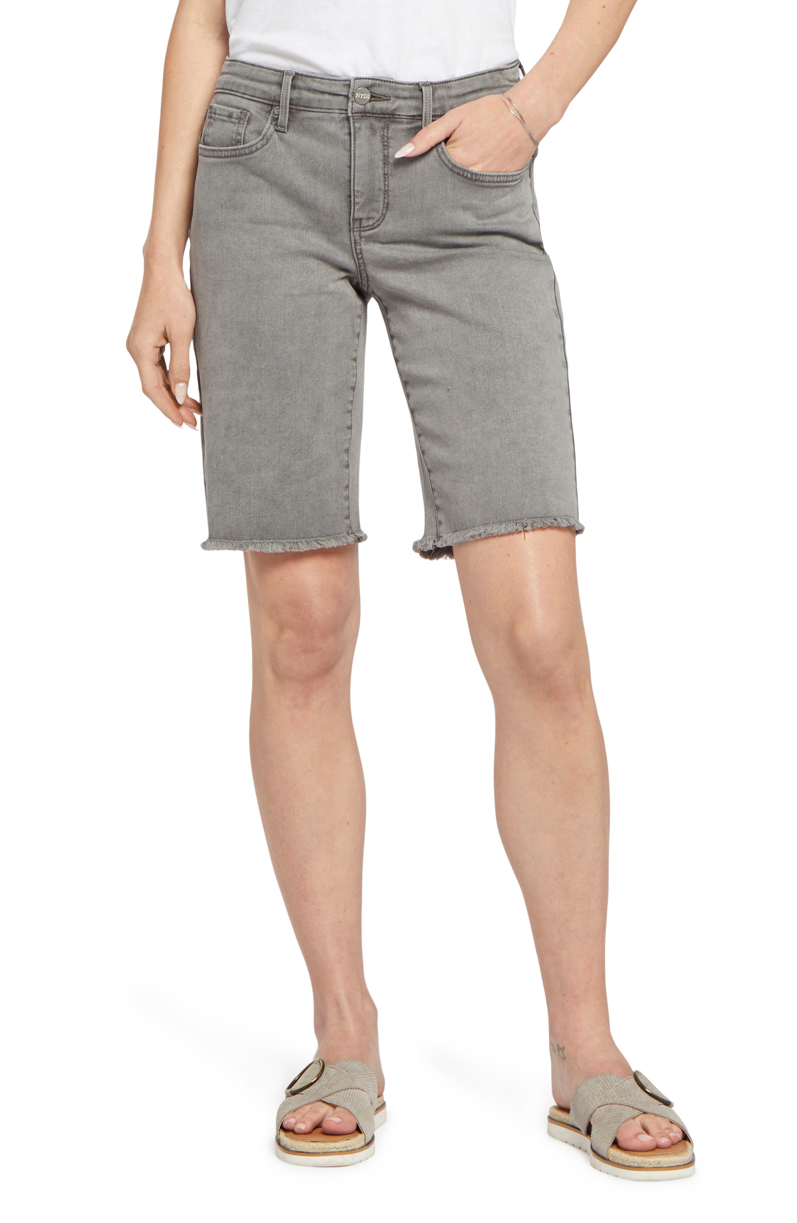 NYDJ Fray Hem Boyfriend Denim Shorts Nordstromrack