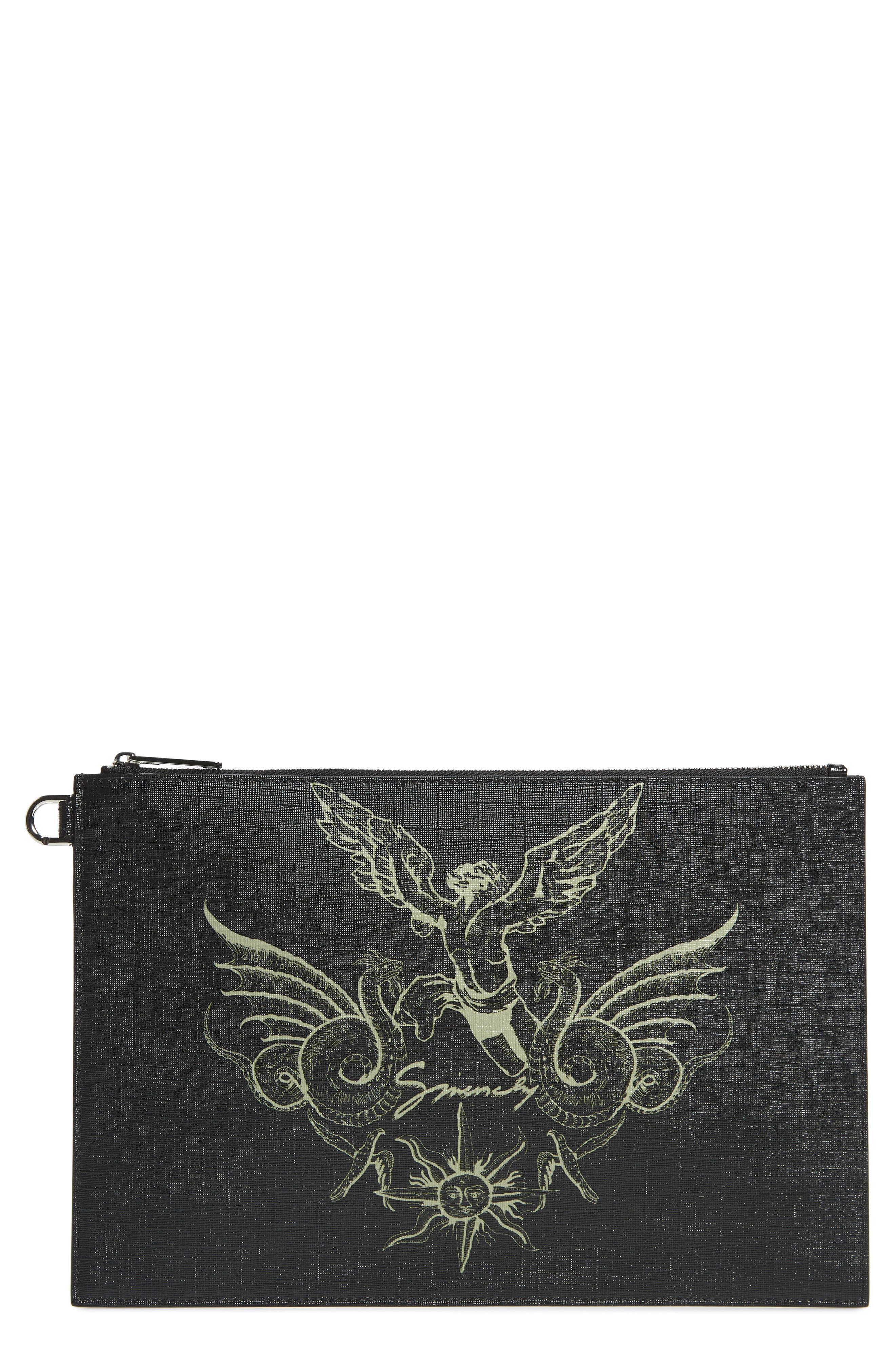 Givenchy Clutch Medium Icarus Faux Leather Pouch