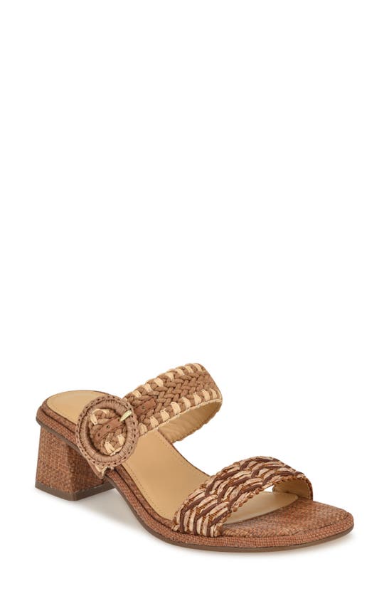 Shop Nine West Emery Sandal In Dark Brown