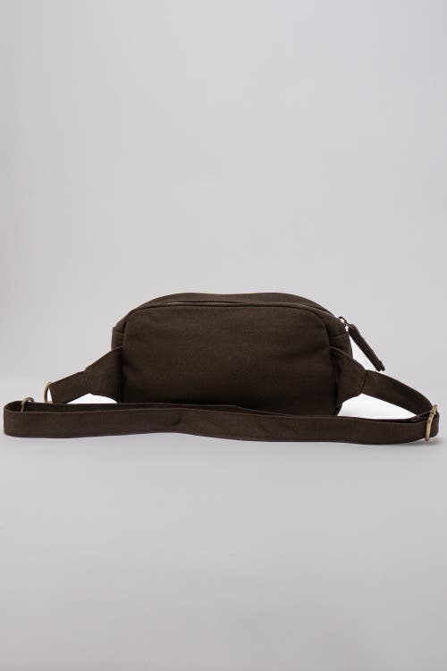 Terra Thread Organic Cotton Sling Belt Bag In Chestnut Brown