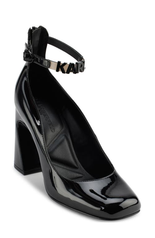 Karl Lagerfeld Paris Pavla Ankle Strap Pump In Black