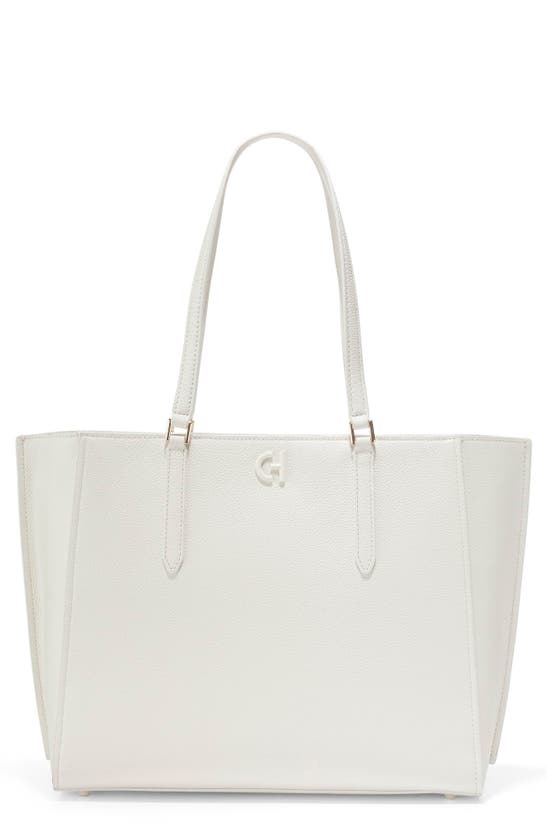 Cole Haan Go-to Leather Tote In Egret
