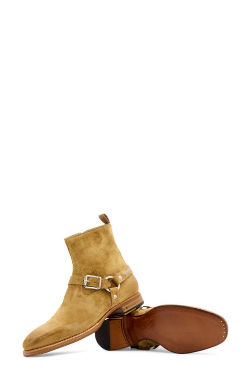 John Varvatos Regent Harness Chain Zip Boot In Tan