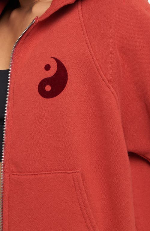 Shop Spiritual Gangster Yin Yang Star Everyday Graphic Zip Hoodie In Redstone